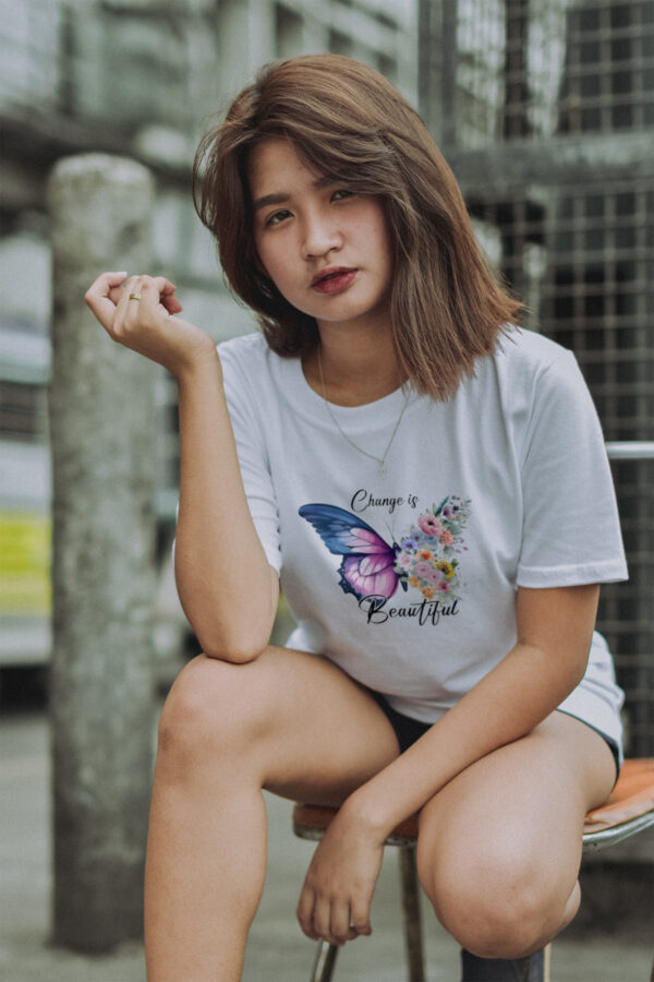 Change is Beautiful Butterfly  classic tee - Image 17