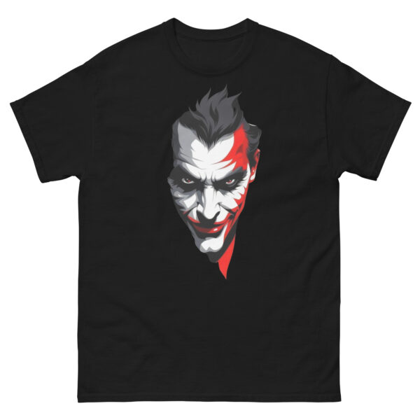 Sinister Joker Mask Graphic classic Tee - Image 2
