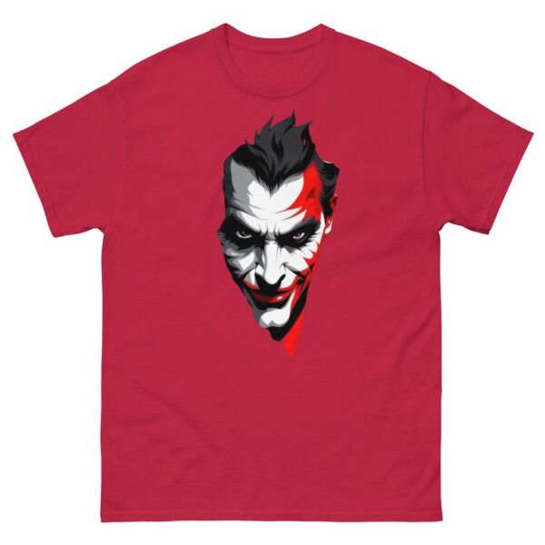 Sinister Joker Mask Graphic classic Tee - Image 8