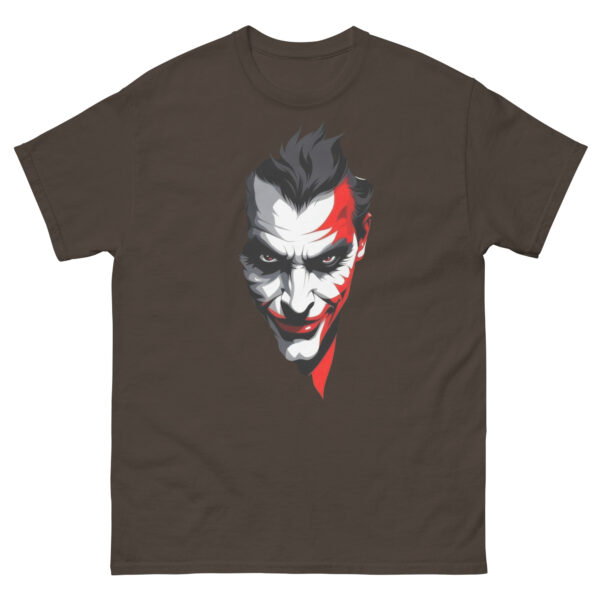 Sinister Joker Mask Graphic classic Tee - Image 7