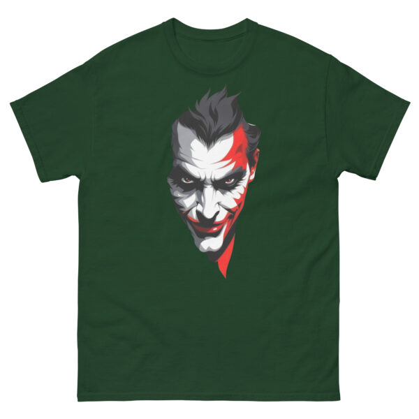 Sinister Joker Mask Graphic classic Tee - Image 6