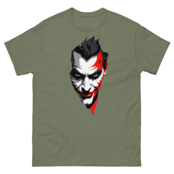 Sinister Joker Mask Graphic classic Tee - Image 11