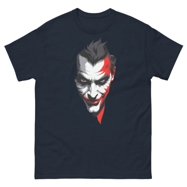 Sinister Joker Mask Graphic classic Tee - Image 3