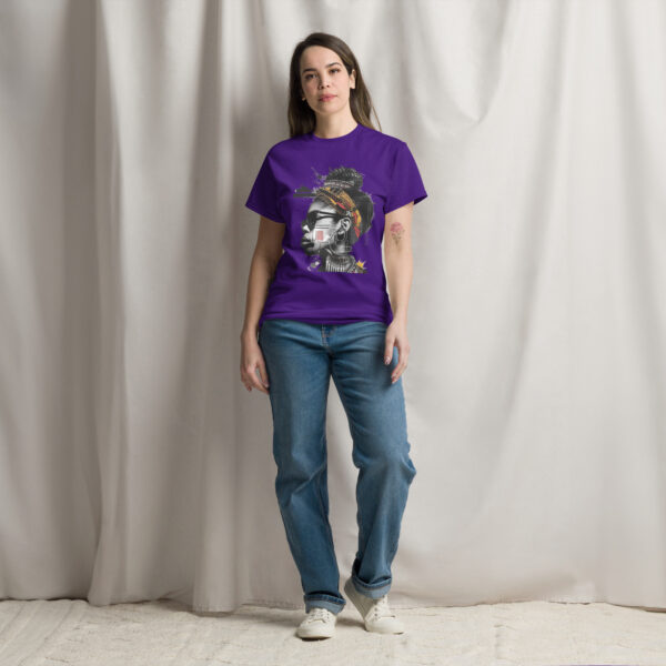 Urban Tribal Elegance: Afrocentric Geometric Portrait Tee - Image 5