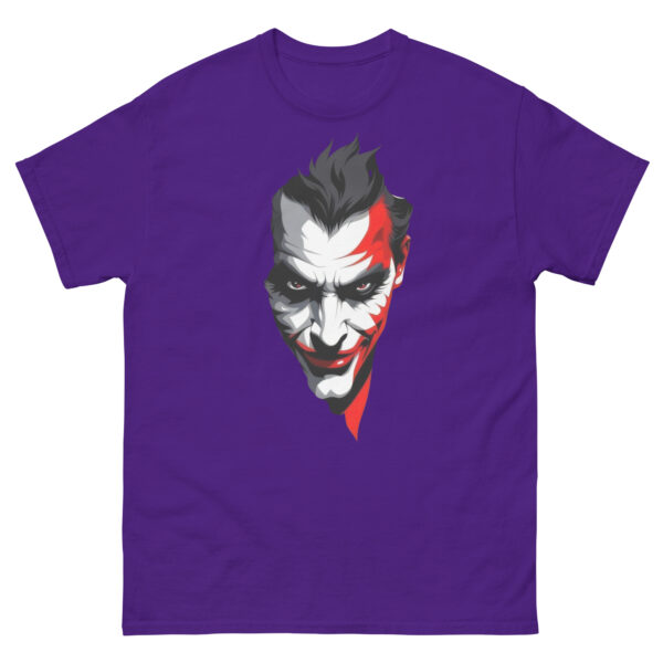 Sinister Joker Mask Graphic classic Tee - Image 4